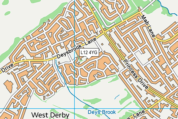 L12 4YG map - OS VectorMap District (Ordnance Survey) L12 4YG map - OS VectorMap District (Ordnance Survey)