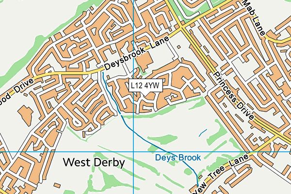 L12 4YW map - OS VectorMap District (Ordnance Survey) L12 4YW map - OS VectorMap District (Ordnance Survey)
