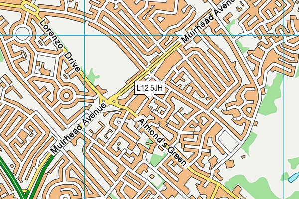 L12 5JH map - OS VectorMap District (Ordnance Survey) L12 5JH map - OS VectorMap District (Ordnance Survey)