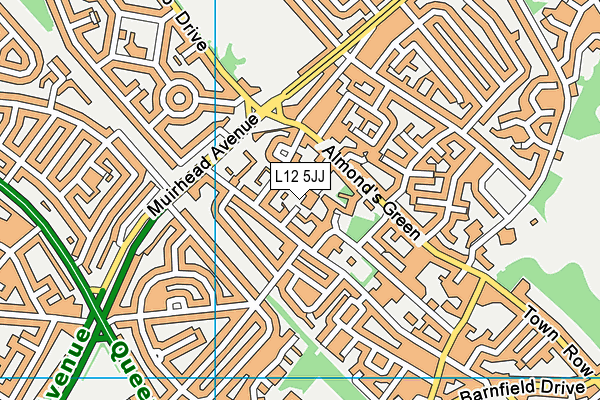 L12 5JJ map - OS VectorMap District (Ordnance Survey) L12 5JJ map - OS VectorMap District (Ordnance Survey)
