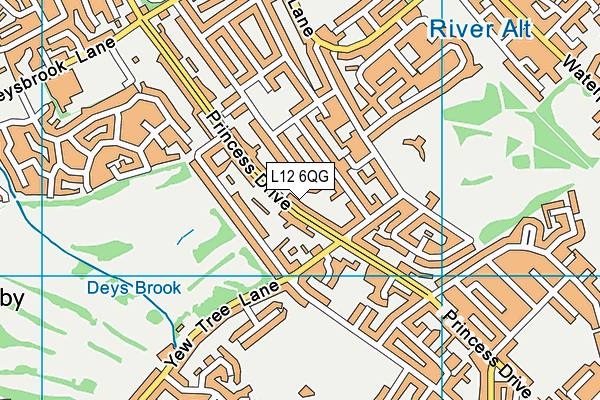 L12 6QG map - OS VectorMap District (Ordnance Survey) L12 6QG map - OS VectorMap District (Ordnance Survey)