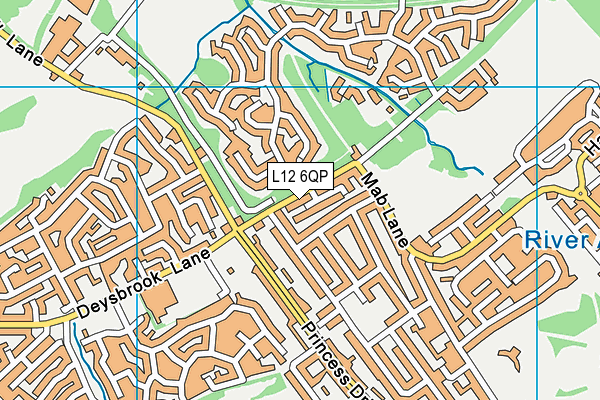 L12 6QP map - OS VectorMap District (Ordnance Survey) L12 6QP map - OS VectorMap District (Ordnance Survey)