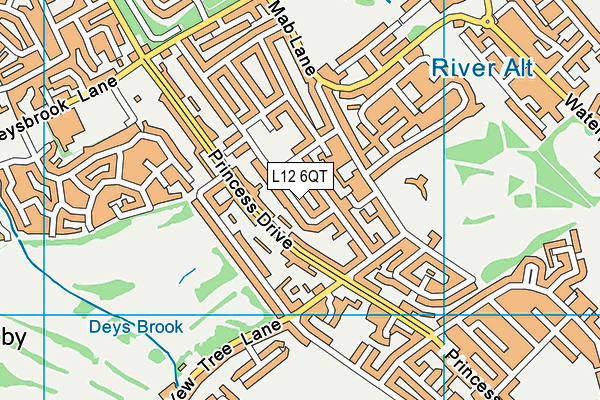 L12 6QT map - OS VectorMap District (Ordnance Survey) L12 6QT map - OS VectorMap District (Ordnance Survey)