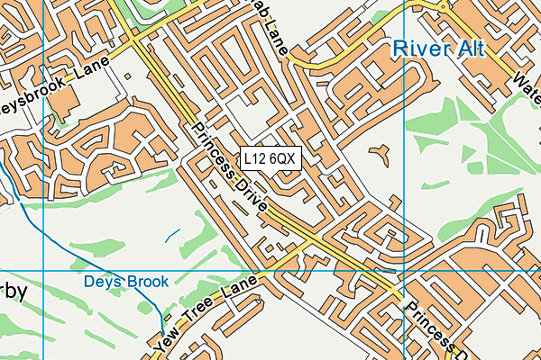 L12 6QX map - OS VectorMap District (Ordnance Survey) L12 6QX map - OS VectorMap District (Ordnance Survey)