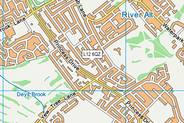 L12 6QZ map - OS VectorMap District (Ordnance Survey) L12 6QZ map - OS VectorMap District (Ordnance Survey)