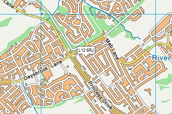 L12 6RJ map - OS VectorMap District (Ordnance Survey) L12 6RJ map - OS VectorMap District (Ordnance Survey)
