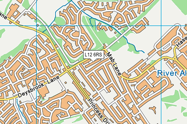 L12 6RS map - OS VectorMap District (Ordnance Survey) L12 6RS map - OS VectorMap District (Ordnance Survey)