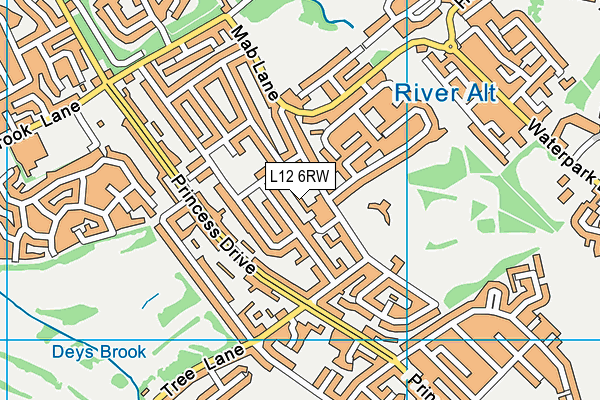 L12 6RW map - OS VectorMap District (Ordnance Survey) L12 6RW map - OS VectorMap District (Ordnance Survey)