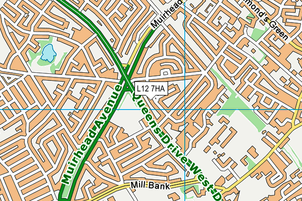 L12 7HA map - OS VectorMap District (Ordnance Survey) L12 7HA map - OS VectorMap District (Ordnance Survey)
