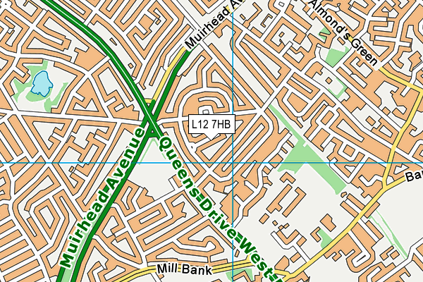 L12 7HB map - OS VectorMap District (Ordnance Survey) L12 7HB map - OS VectorMap District (Ordnance Survey)