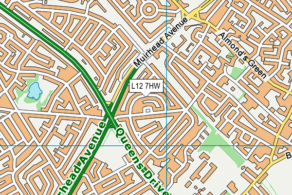 L12 7HW map - OS VectorMap District (Ordnance Survey) L12 7HW map - OS VectorMap District (Ordnance Survey)