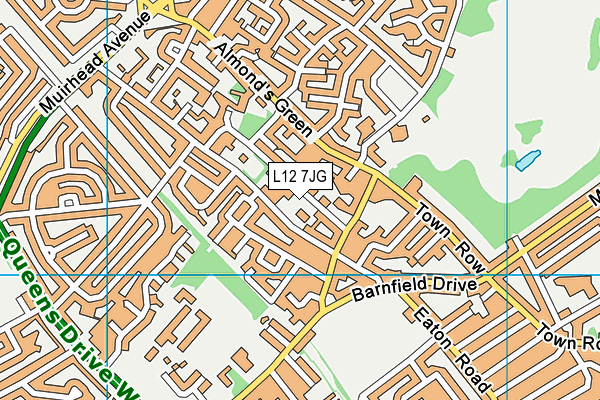 L12 7JG map - OS VectorMap District (Ordnance Survey) L12 7JG map - OS VectorMap District (Ordnance Survey)