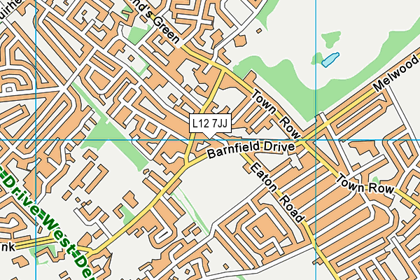 L12 7JJ map - OS VectorMap District (Ordnance Survey) L12 7JJ map - OS VectorMap District (Ordnance Survey)