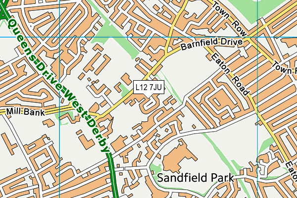 L12 7JU map - OS VectorMap District (Ordnance Survey) L12 7JU map - OS VectorMap District (Ordnance Survey)