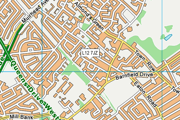 L12 7JZ map - OS VectorMap District (Ordnance Survey) L12 7JZ map - OS VectorMap District (Ordnance Survey)
