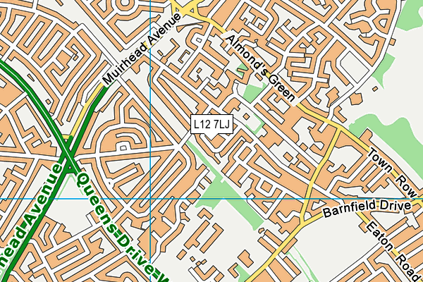 L12 7LJ map - OS VectorMap District (Ordnance Survey) L12 7LJ map - OS VectorMap District (Ordnance Survey)