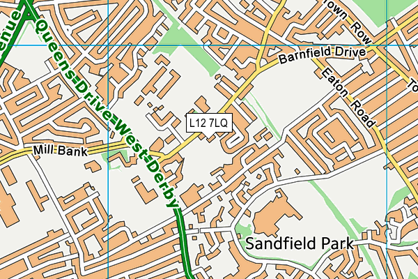 L12 7LQ map - OS VectorMap District (Ordnance Survey)