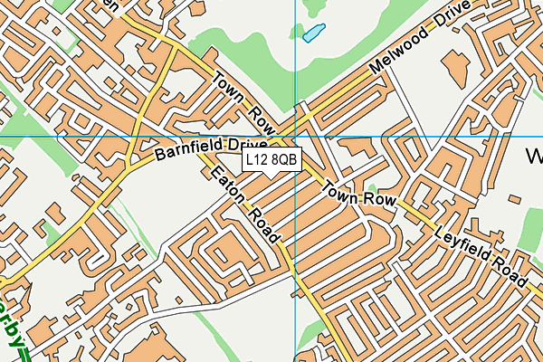 L12 8QB map - OS VectorMap District (Ordnance Survey) L12 8QB map - OS VectorMap District (Ordnance Survey)
