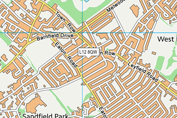L12 8QW map - OS VectorMap District (Ordnance Survey)
