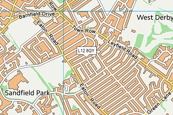 L12 8QY map - OS VectorMap District (Ordnance Survey)