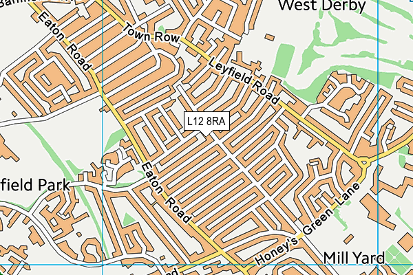 L12 8RA map - OS VectorMap District (Ordnance Survey) L12 8RA map - OS VectorMap District (Ordnance Survey)