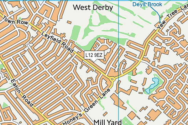 L12 9EZ map - OS VectorMap District (Ordnance Survey) L12 9EZ map - OS VectorMap District (Ordnance Survey)