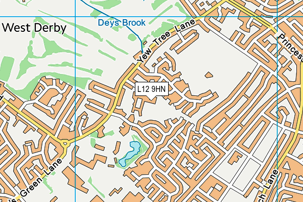 L12 9HN map - OS VectorMap District (Ordnance Survey) L12 9HN map - OS VectorMap District (Ordnance Survey)
