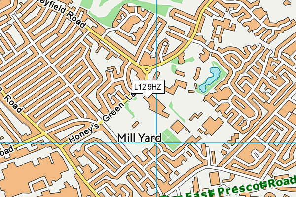 L12 9HZ map - OS VectorMap District (Ordnance Survey) L12 9HZ map - OS VectorMap District (Ordnance Survey)