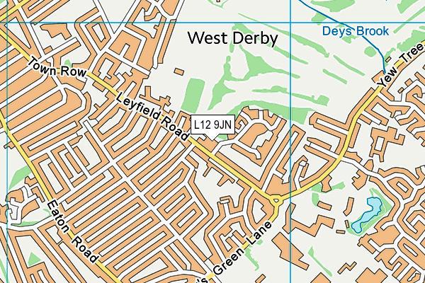 L12 9JN map - OS VectorMap District (Ordnance Survey) L12 9JN map - OS VectorMap District (Ordnance Survey)
