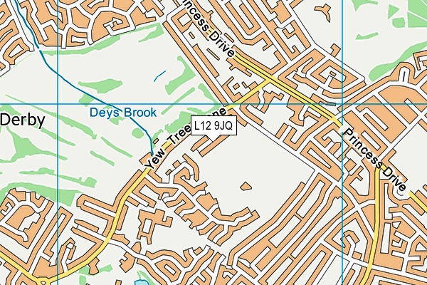 L12 9JQ map - OS VectorMap District (Ordnance Survey) L12 9JQ map - OS VectorMap District (Ordnance Survey)