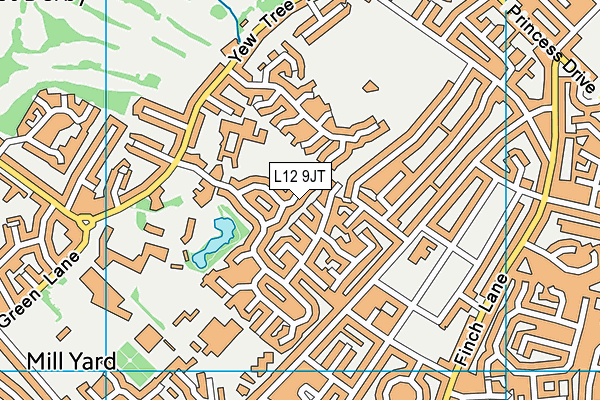 L12 9JT map - OS VectorMap District (Ordnance Survey) L12 9JT map - OS VectorMap District (Ordnance Survey)