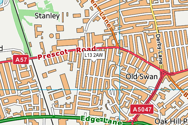 L13 2AW map - OS VectorMap District (Ordnance Survey) L13 2AW map - OS VectorMap District (Ordnance Survey)