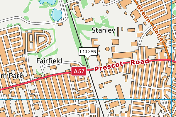 L13 3AN map - OS VectorMap District (Ordnance Survey) L13 3AN map - OS VectorMap District (Ordnance Survey)