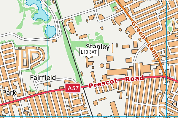 L13 3AT map - OS VectorMap District (Ordnance Survey) L13 3AT map - OS VectorMap District (Ordnance Survey)