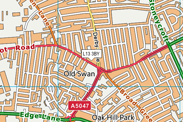 L13 3BY map - OS VectorMap District (Ordnance Survey) L13 3BY map - OS VectorMap District (Ordnance Survey)