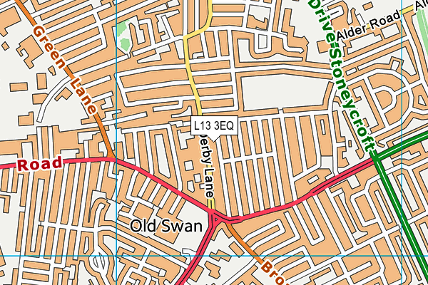 L13 3EQ map - OS VectorMap District (Ordnance Survey)