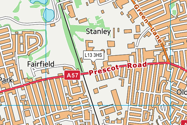 L13 3HS map - OS VectorMap District (Ordnance Survey) L13 3HS map - OS VectorMap District (Ordnance Survey)