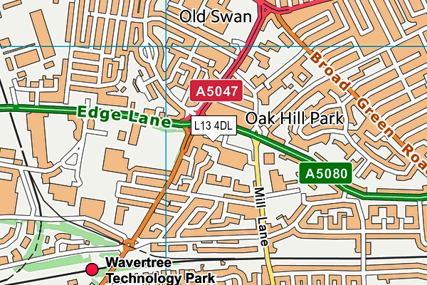 L13 4DL map - OS VectorMap District (Ordnance Survey) L13 4DL map - OS VectorMap District (Ordnance Survey)