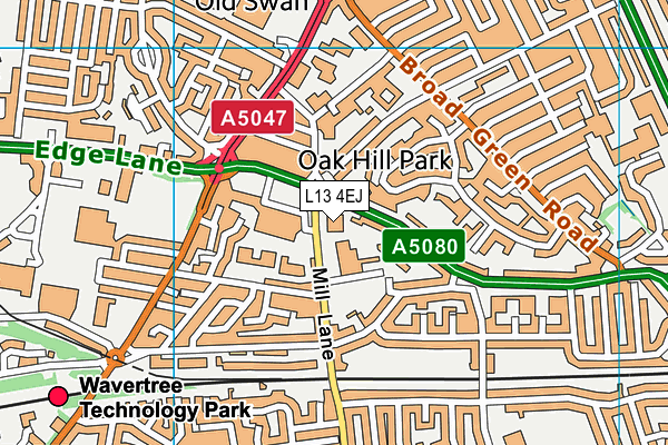 L13 4EJ map - OS VectorMap District (Ordnance Survey) L13 4EJ map - OS VectorMap District (Ordnance Survey)