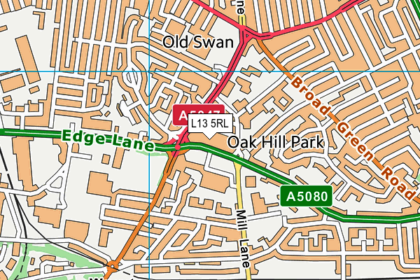 L13 5RL map - OS VectorMap District (Ordnance Survey) L13 5RL map - OS VectorMap District (Ordnance Survey)