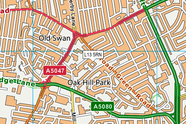 L13 5RN map - OS VectorMap District (Ordnance Survey) L13 5RN map - OS VectorMap District (Ordnance Survey)