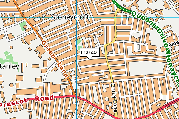 L13 6QZ map - OS VectorMap District (Ordnance Survey)