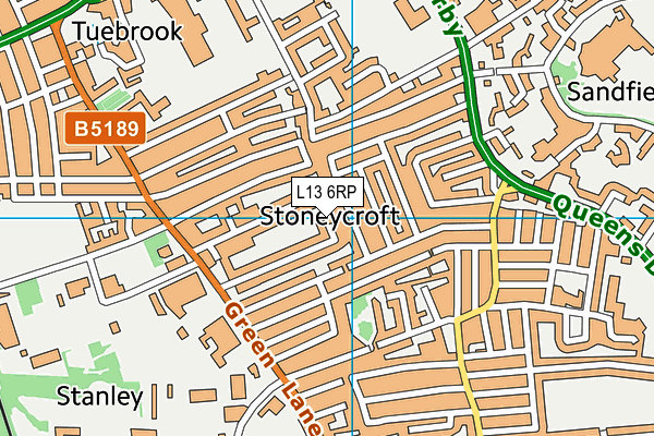 L13 6RP map - OS VectorMap District (Ordnance Survey) L13 6RP map - OS VectorMap District (Ordnance Survey)