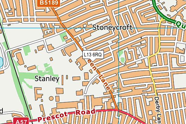 L13 6RQ map - OS VectorMap District (Ordnance Survey)