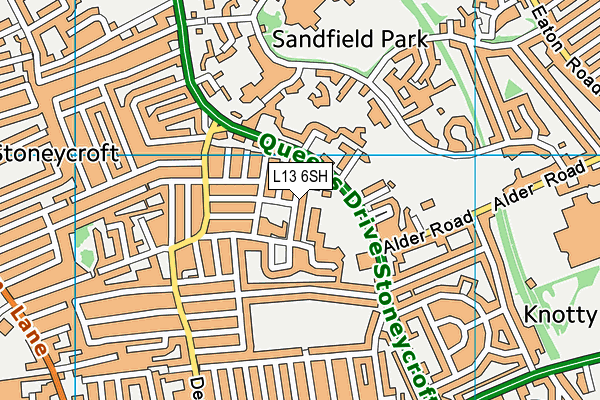 L13 6SH map - OS VectorMap District (Ordnance Survey) L13 6SH map - OS VectorMap District (Ordnance Survey)