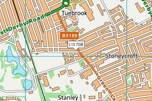 L13 7GB map - OS VectorMap District (Ordnance Survey) L13 7GB map - OS VectorMap District (Ordnance Survey)