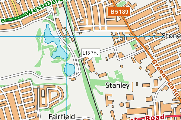 L13 7HJ map - OS VectorMap District (Ordnance Survey) L13 7HJ map - OS VectorMap District (Ordnance Survey)