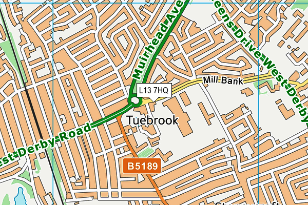 L13 7HQ map - OS VectorMap District (Ordnance Survey) L13 7HQ map - OS VectorMap District (Ordnance Survey)