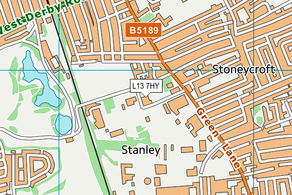 L13 7HY map - OS VectorMap District (Ordnance Survey) L13 7HY map - OS VectorMap District (Ordnance Survey)