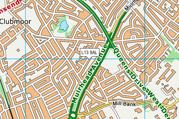 L13 9AL map - OS VectorMap District (Ordnance Survey) L13 9AL map - OS VectorMap District (Ordnance Survey)